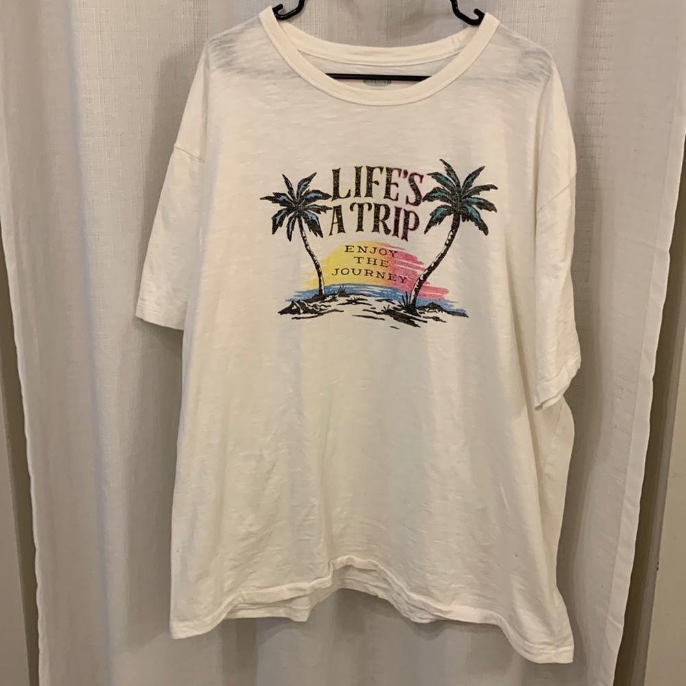“Life’s a Trip Enjoy the Journey” Off-White Beach Shirt